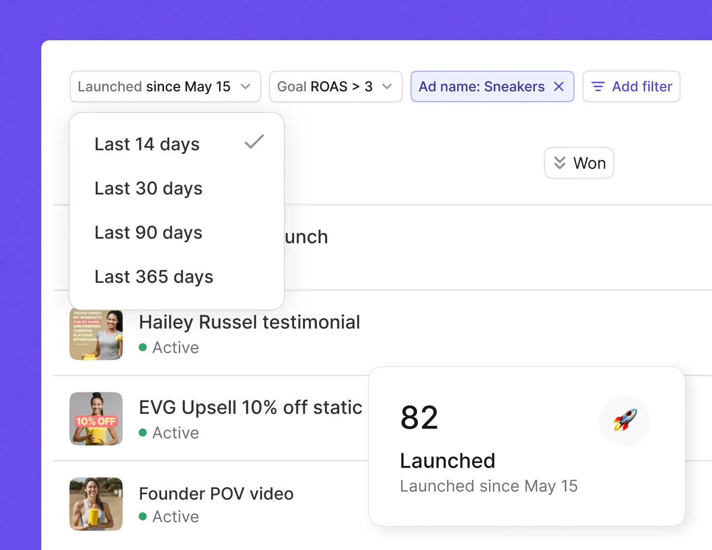 Historical launch data